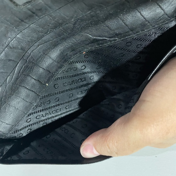 Capaci black pure leather wallet. Used mildly - Picture 4 of 6
